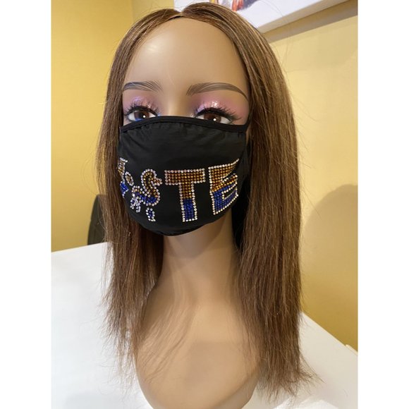 Sigma Gamma Rho SGRho VOTE Rhinestone Bling Face Mask - Picture 5 of 11